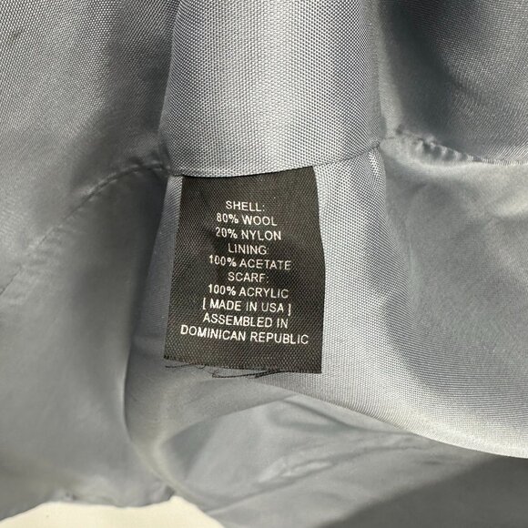 London Fog Womens Wool Blend Gray Long Sleeve Lined Coat Size 16 FLAW - Picture 10 of 13